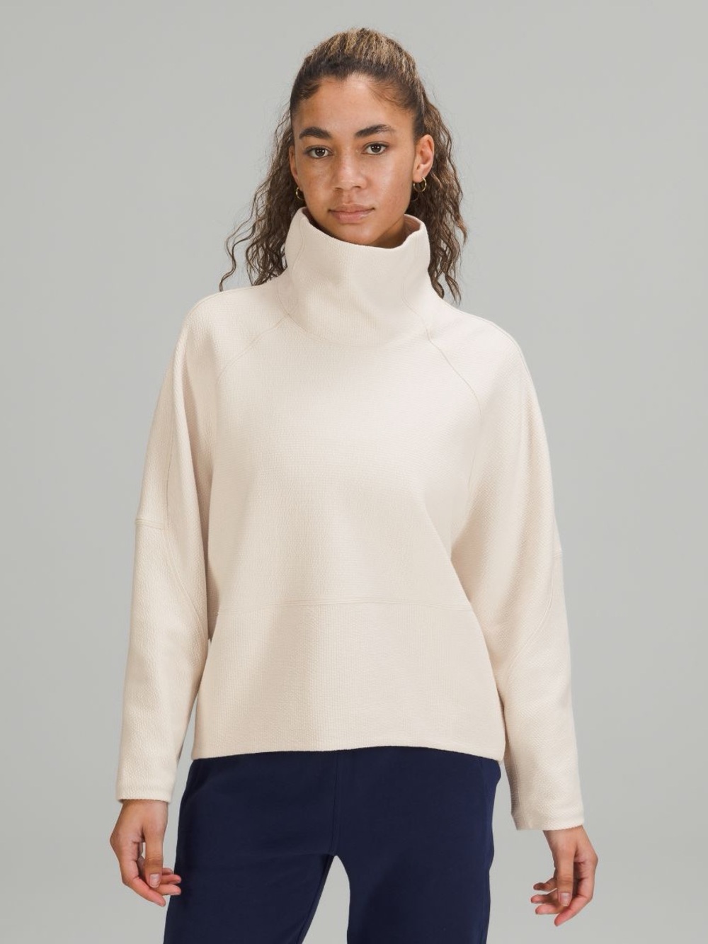 lululemon Cream funnel neck pullover